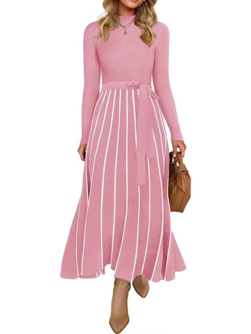 Cozy Long Sleeve Maxi Sweater Dress for Women - Perfect Fall Fashion Essential
